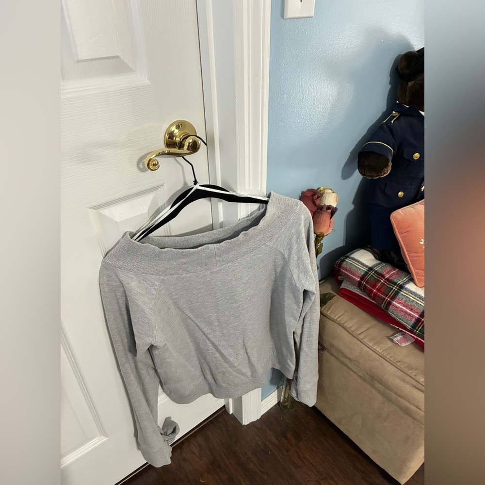 Lulu's Light Gray Ribbed Sweater - Picture 2 of 5